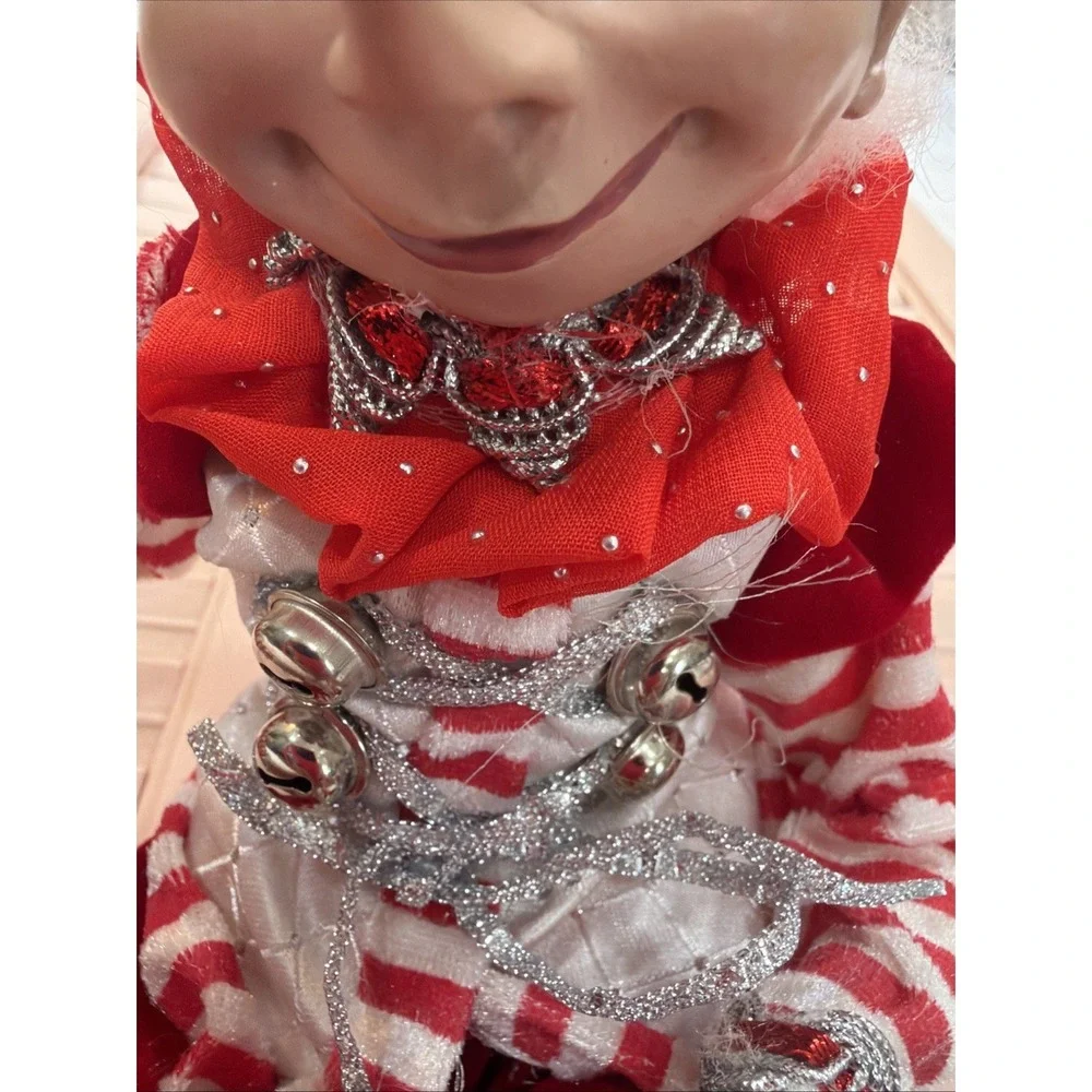 Cynthia Rowley Posable Christmas Elf‎ Doll Figure Boy Present Shelf Sitter READ